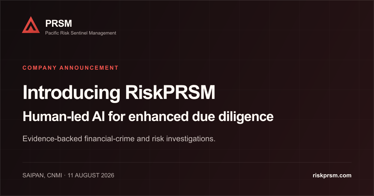 Introducing RiskPRSM.com: The human-led AI platform for enhanced due diligence — PRSM